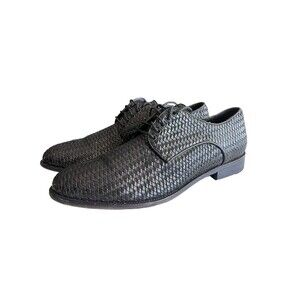 Lace-up shoes Brecos Woven Leather Made On Italy - Men's Shoes Size 43 (10)